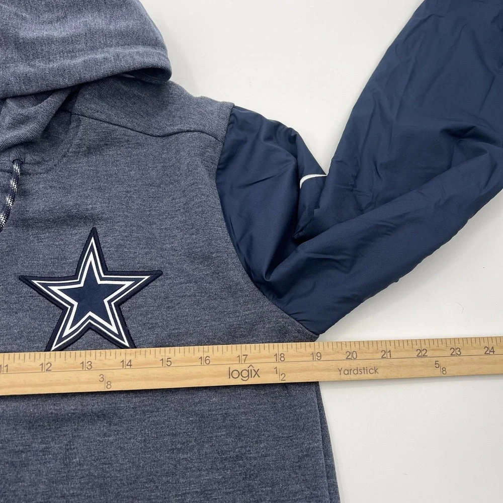 Nike Dallas Cowboys Travel Hybrid Full Zip Hoodie Mens Small On Field NFL Pocket - Picture 7 of 10